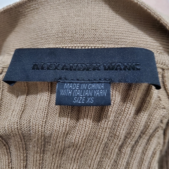 Alexander Wang Camel Ribbed Knit Cardigan XS - Picture 4 of 5